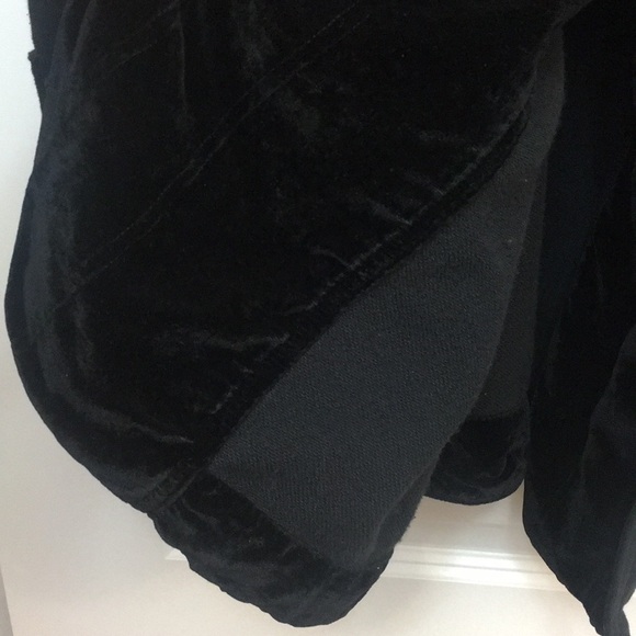 NWOT Free People | Black Velvet Detail Coat - Picture 5 of 11
